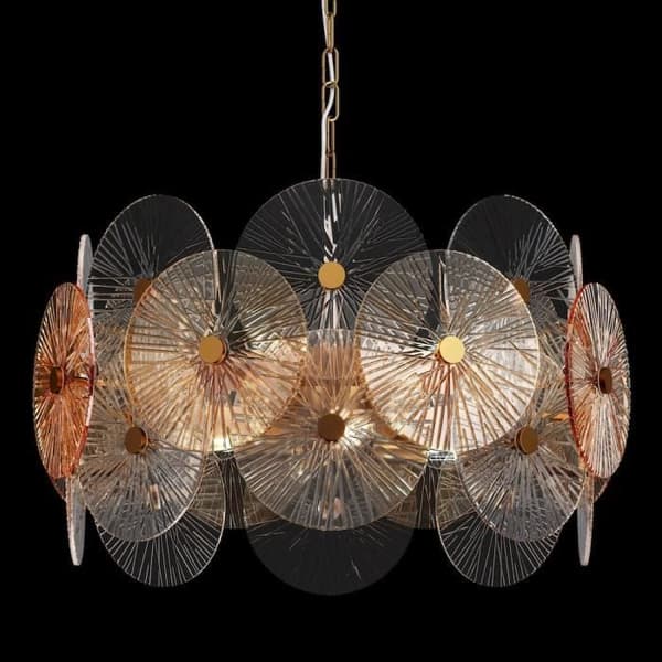 Krona - Maytoni - Aster - Transparent glas - Guldmetall - Höjd 37,2 cm