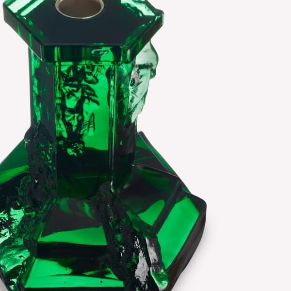 Rocky Baroque Candlestick Emerald Green 17,5cm - Kosta Boda