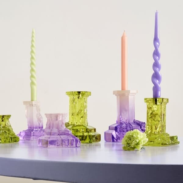 Rocky Baroque Candlestick Spicy Rose 17,5cm - Kosta Boda