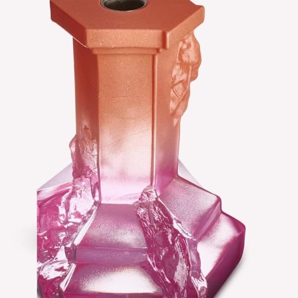 Rocky Baroque Candlestick Spicy Rose 17,5cm - Kosta Boda