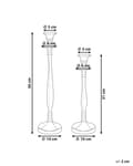 Miniatyrbilde 3 av 7: Sett med 2 lysestaker Gull Metall Glanset Metallisk Glamour Glamour Taper Lysestaker