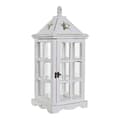 Miniatyrbild 1 av 3: Lykta DKD Home Decor Glas Vit Furu (21 x 21 x 51 cm)