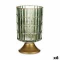 Miniatyrbild 1 av 2: LED-lykta Grön Gyllene Glas 10,7 x 18 x 10,7 cm (6 antal)