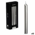 Miniatyrbild 1 av 4: Set med levande ljus Acorde 126-E-AR Silvrig 2 x 2 x 20 cm (12 antal)