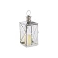 Miniatyrbild 4 av 4: Lykta Home ESPRIT Silvrig Glas Stål Kromad 16 x 15 x 32 cm (2 Delar)