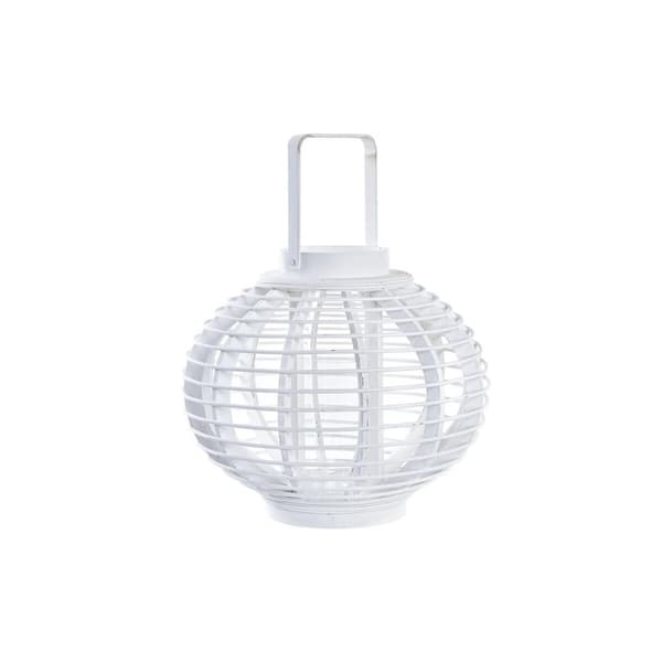 Lanterna DKD Home Decor Krystal Hvid Bambus (35 x 35 x 29 cm)