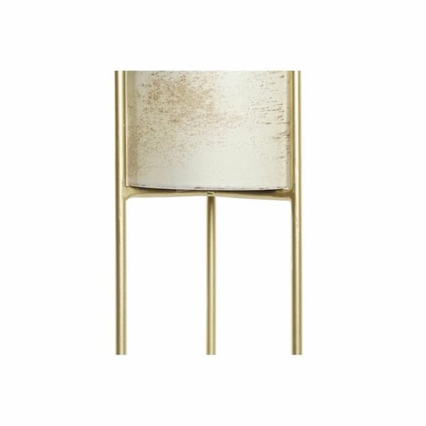 Lyseholder DKD Home Decor Ældet overflade Krystal Metal (13 x 13 x 41 cm)