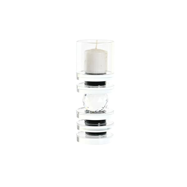 Lyseholder DKD Home Decor Blå Sort Krystal 6 x 6 x 16 cm