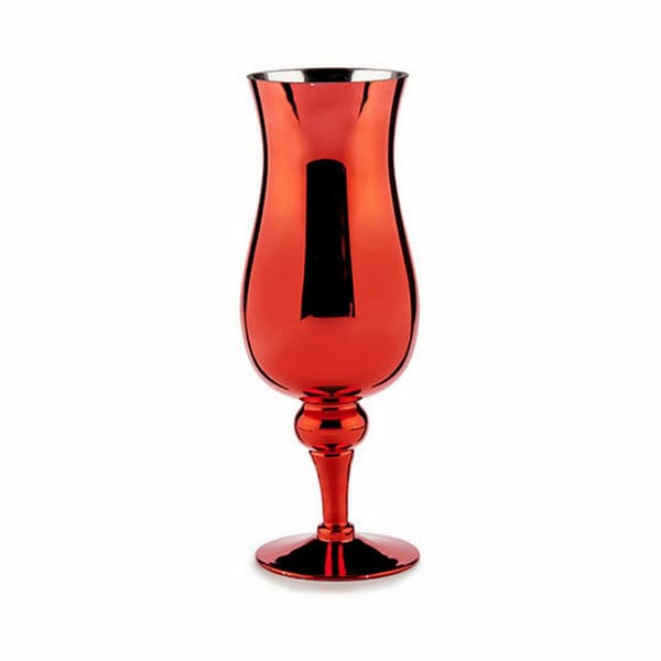 Lyseholder Krystal Rød 13,5 x 35 x 13,5 cm (6 enheder)