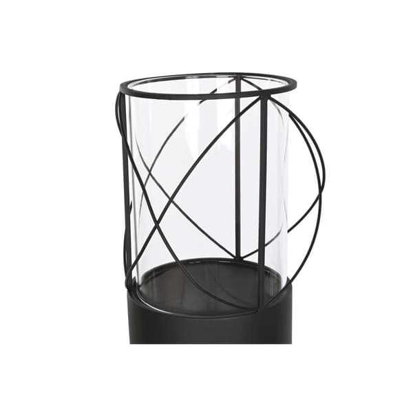 Set med dækkeservietter Home ESPRIT Sort Metal Krystal 27 x 27 x 125 cm (2 enheder)