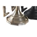 Miniatyrbilde 4 av 4: Kandelabre DKD Home Decor 12 x 10 x 27 cm Champagne Svart Aluminium Moderne (2 enheter)