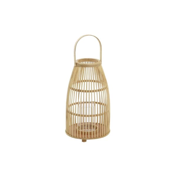 Lysholder DKD Home Decor Krystall Bambus (25 x 25 x 56 cm)