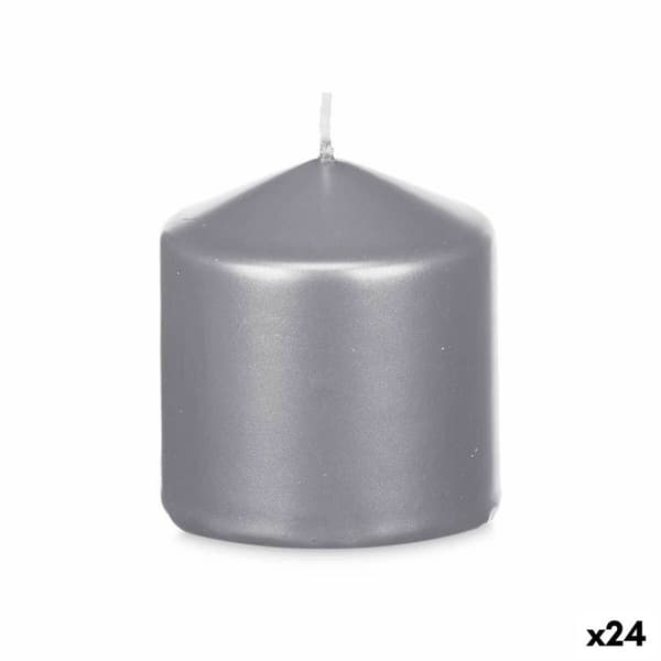 Stearinlys Acorde 92533 Sølv 7 x 7,5 x 7 cm (24 enheter)