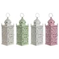 Miniatyrbilde 1 av 3: Lyhty Home ESPRIT Hvit Grønn Rosa Jern Orientalsk 10 x 10 x 30 cm (4 enheter)