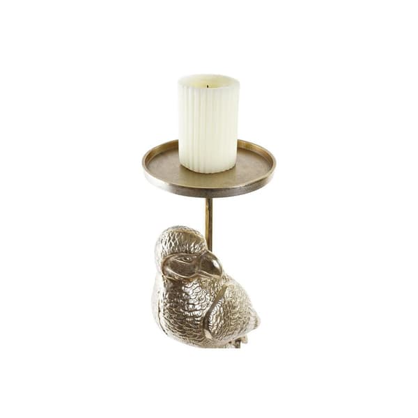 Kynttelikkö DKD Home Decor Samppanja Alumiini Papukaija (21 x 21 x 72 cm)