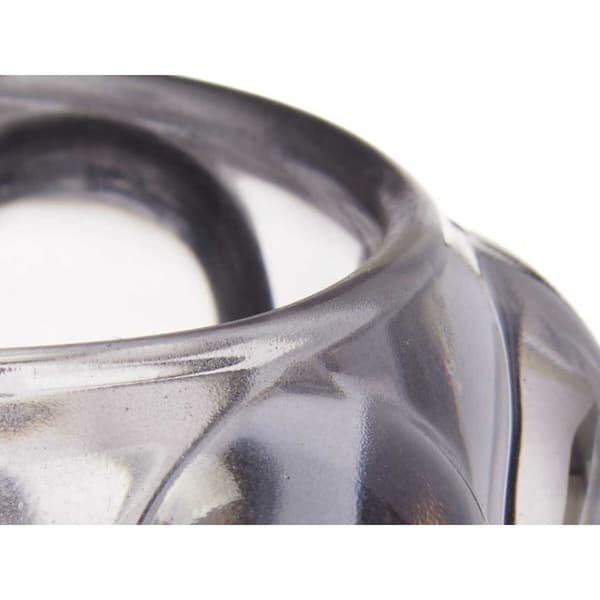 Kynttilänjalka Mikrohelmet Harmaa Kristalli 8,4 x 9 x 8,4 cm (12 osaa)