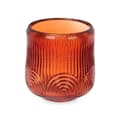 Pikkukuva 2 / 4: Kynttilänjalka Raidat Oranssi Kristalli 9 x 9,5 x 9 cm (12 osaa)