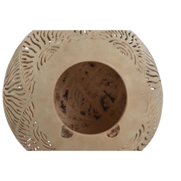 Kynttilänjalka Home ESPRIT Kookoskuitu 15 x 15 x 13 cm (2 osaa)