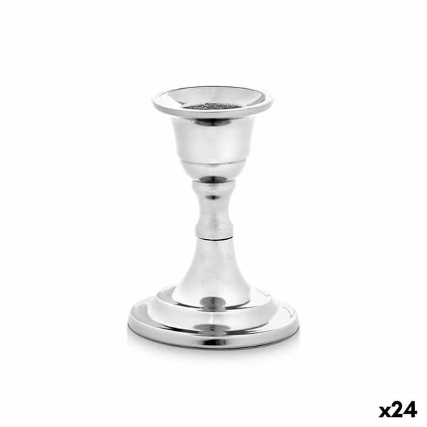 Kandelaber Sølvfarvet Aluminium 4,5 x 9 x 6 cm (24 enheder)