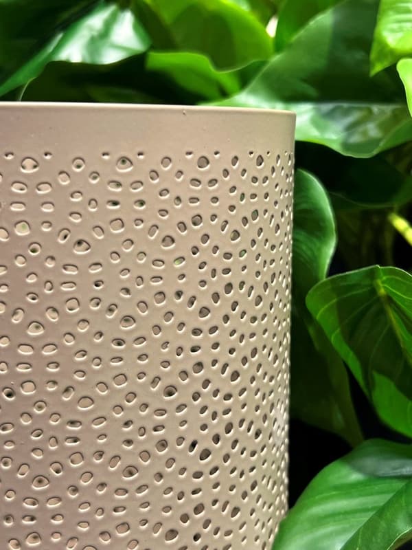 Ljushållare Bågar Ringar Mönstrad Metall Taupe 18 cm