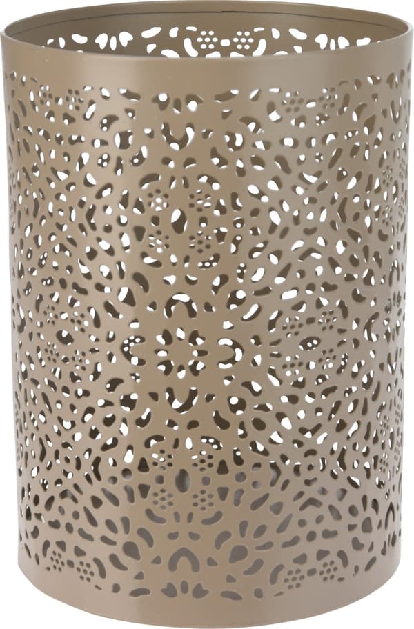 Ljushållare Bågar Ringar Mönstrad Metall Taupe 18 cm