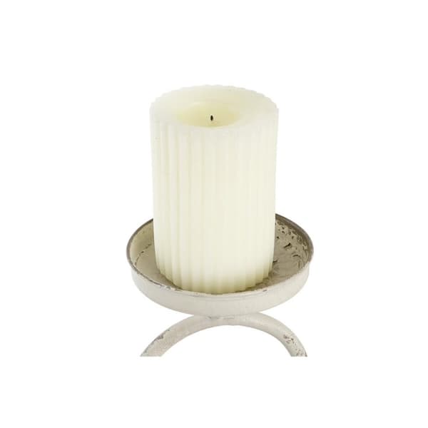 Kynttilänjalka DKD Home Decor 24 x 13 x 34 cm Metalli Valkoinen