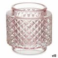 Pikkukuva 1 / 3: Kynttilänjalka Pinkki Lasi (9 x 8,8 x 9 cm) (12 osaa)