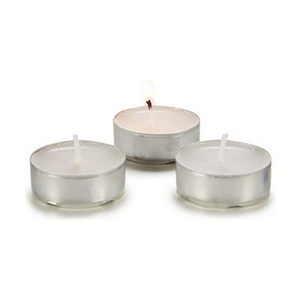Set med levande ljus Acorde Vit (12 antal)