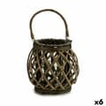 Pikkukuva 1 / 3: Kynttilänjalka Harmaa Ruskea korihuonekalut Lasi 29,5 x 24 x 22 cm (6 osaa)