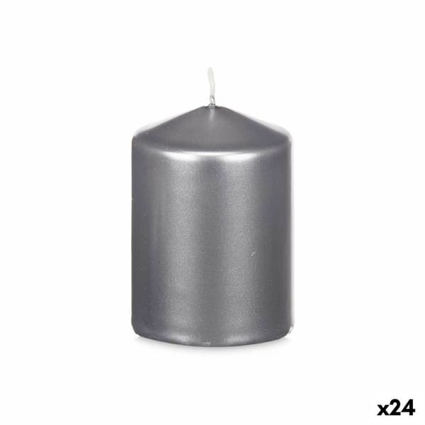 Ljus Acorde 92535 Silvrig 7 x 10 x 7 cm (24 antal)