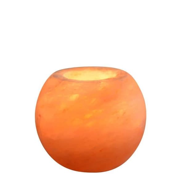 ZEN'AROME - Himalaya saltkristall ljusstake sfär 900g - handsnidad - 9 cm x 8 cm