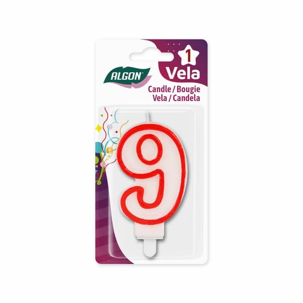 Set med levande ljus Algon Röd (36 antal)