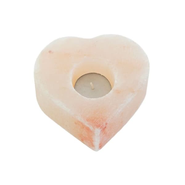 Ljusstakar DKD Home Decor Rosa Naturell Salt 11 x 11 x 5 cm (2 antal)