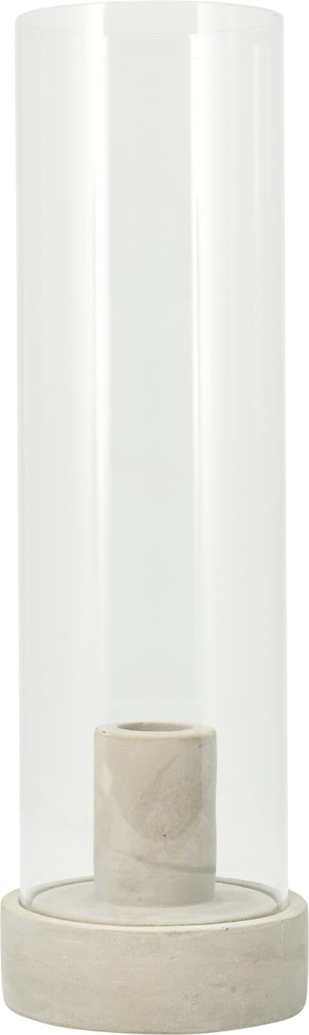 Ljushållare Ljusstake Glas Vit Svart Beige