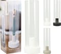 Miniatyrbillede 2 af 6: Ljushållare Ljusstake Glas Vit Svart Beige