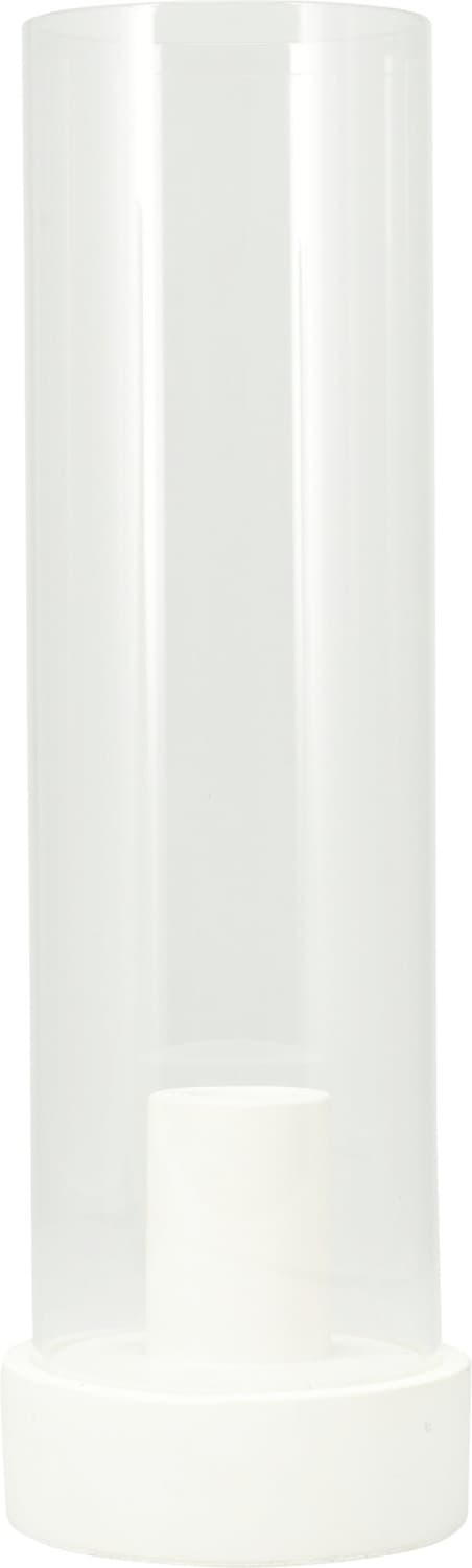 Ljushållare Ljusstake Glas Vit Svart Beige