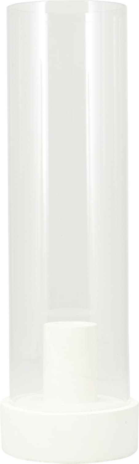 Ljushållare Ljusstake Glas Vit Svart Beige