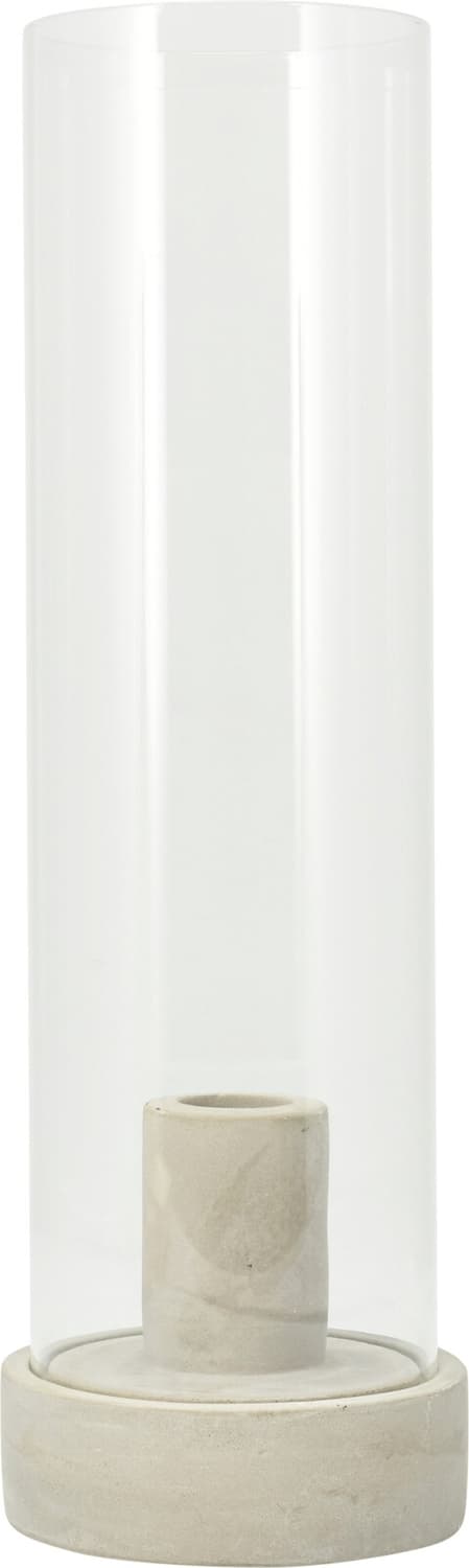 Ljushållare Ljusstake Glas Vit Svart Beige Beige
