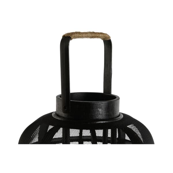 Ljusstakar Home ESPRIT Svart Metall 25,5 x 25,5 x 46,5 cm
