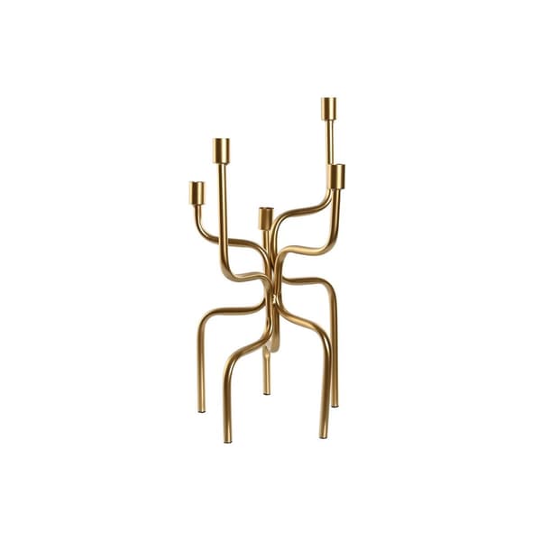 Kandelabre Home ESPRIT Gyllen Metall 25 x 25 x 51 cm