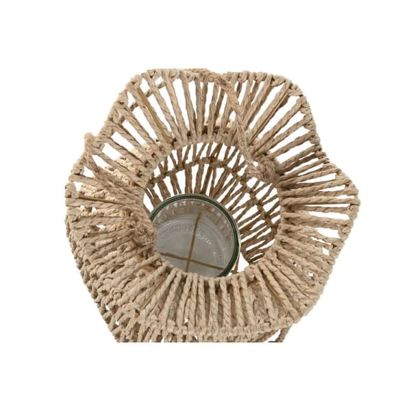 Lysholder Home ESPRIT Naturell Metall Tau 21 x 21 x 30 cm