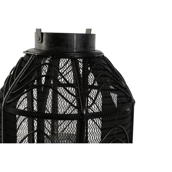 Lysholder Home ESPRIT Svart Metall 26,5 x 26,5 x 28 cm