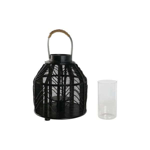 Lysholder Home ESPRIT Svart Metall 26,5 x 26,5 x 28 cm