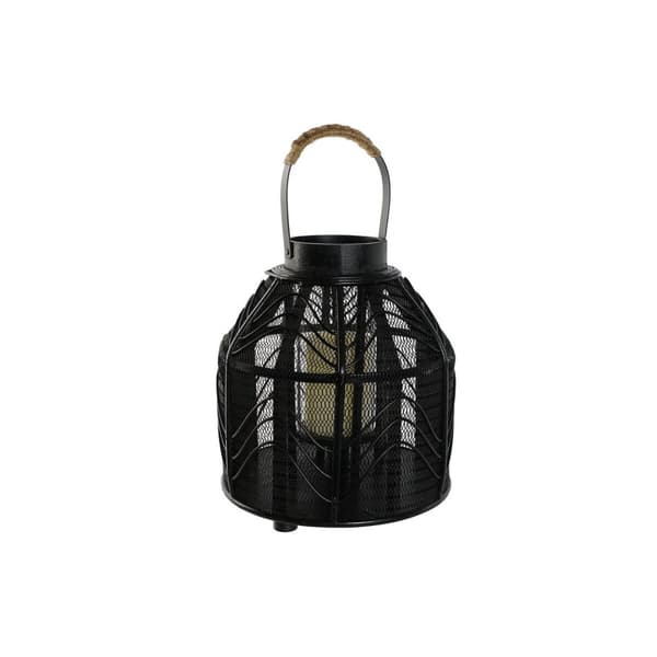 Lysholder Home ESPRIT Svart Metall 26,5 x 26,5 x 28 cm