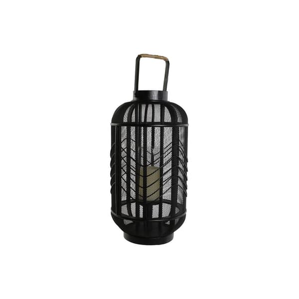 Kynttilänjalka Home ESPRIT Musta Metalli 25,5 x 25,5 x 46,5 cm