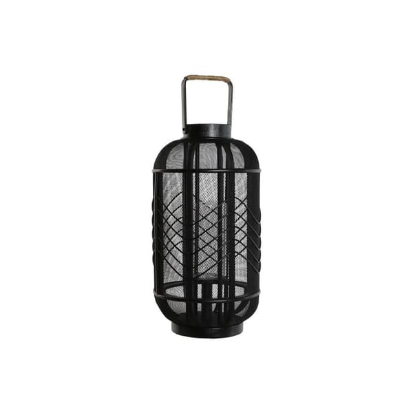 Kynttilänjalka Home ESPRIT Musta Metalli 25,5 x 25,5 x 46,5 cm