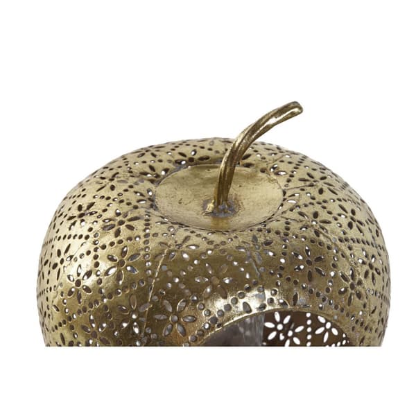 Kynttilänjalka Home ESPRIT Kullattu Metalli Kristalli 14 x 14 x 13 cm