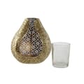 Pikkukuva 4 / 5: Kynttilänjalka Home ESPRIT Kullattu Metalli Kristalli 12,5 x 11,5 x 13,5 cm