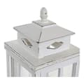 Miniatyrbild 3 av 3: Lykta DKD Home Decor Glas Vit Furu (22.5 x 22.5 x 47 cm)