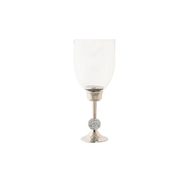 Ljusstakar DKD Home Decor 16 x 16 x 41 cm Silvrig Aluminium Akryl
